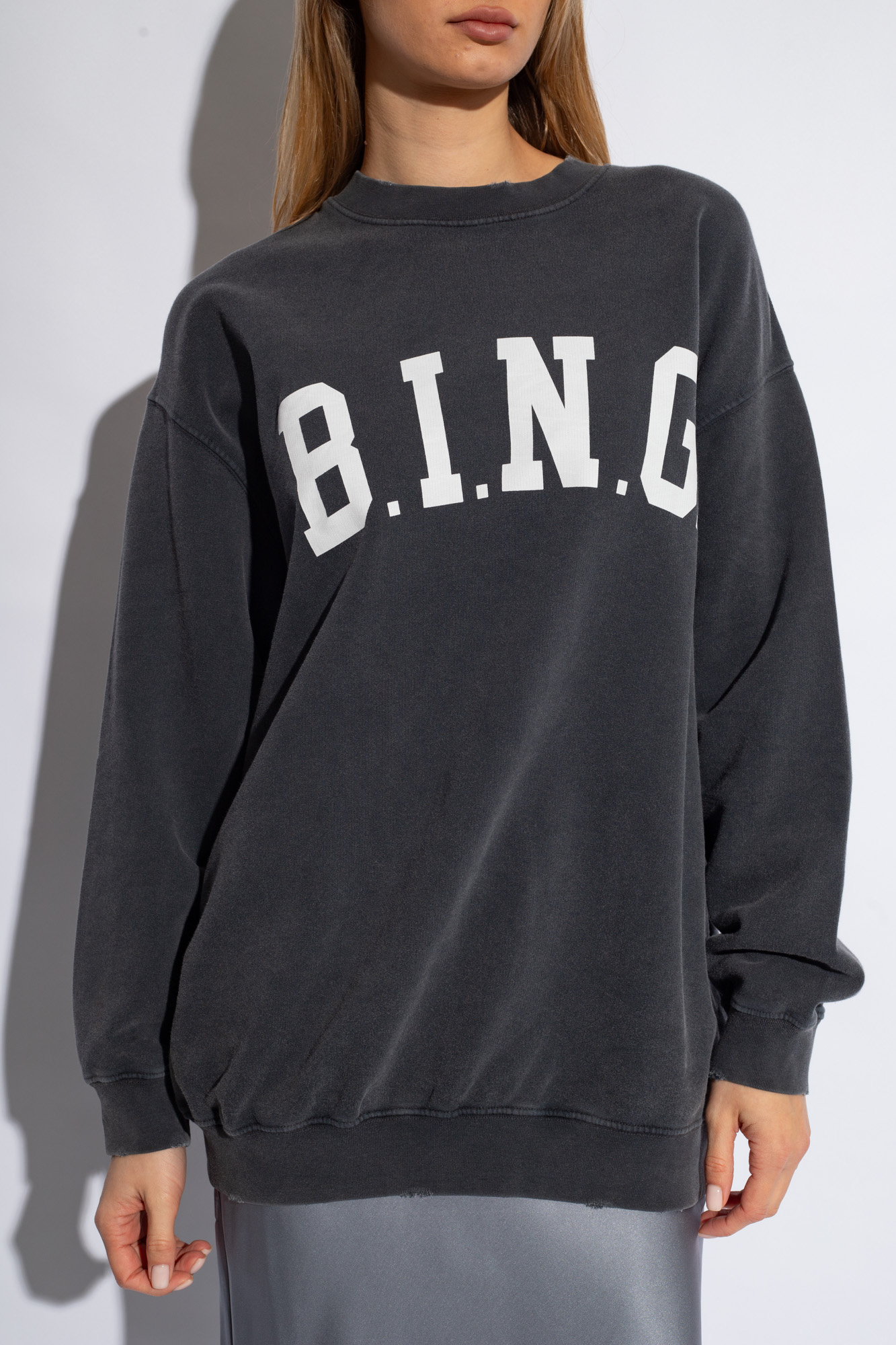 Grey Tyler sweatshirt with logo Anine Bing Vitkac Australia